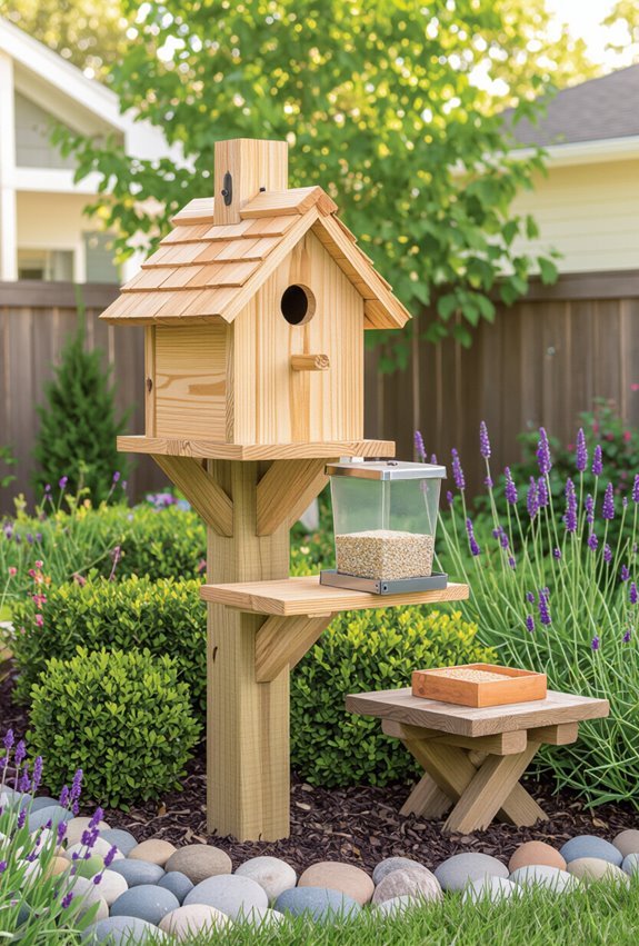 build birdhouses and feeders