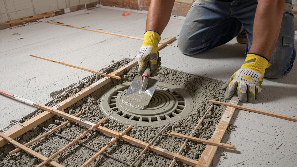 build sloped mortar bed