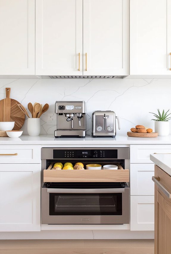 built in appliance storage solution