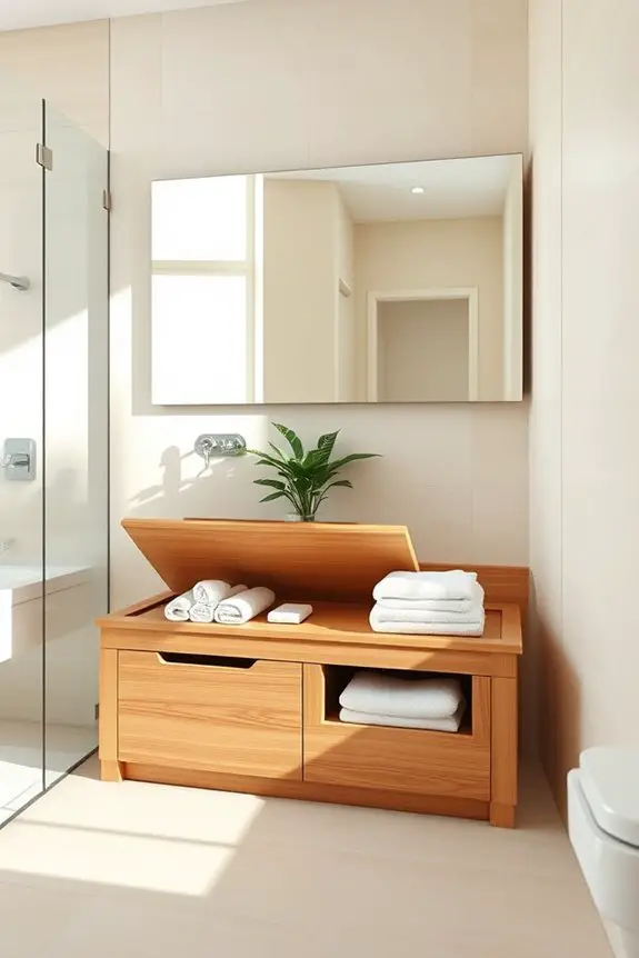 built in benches with storage
