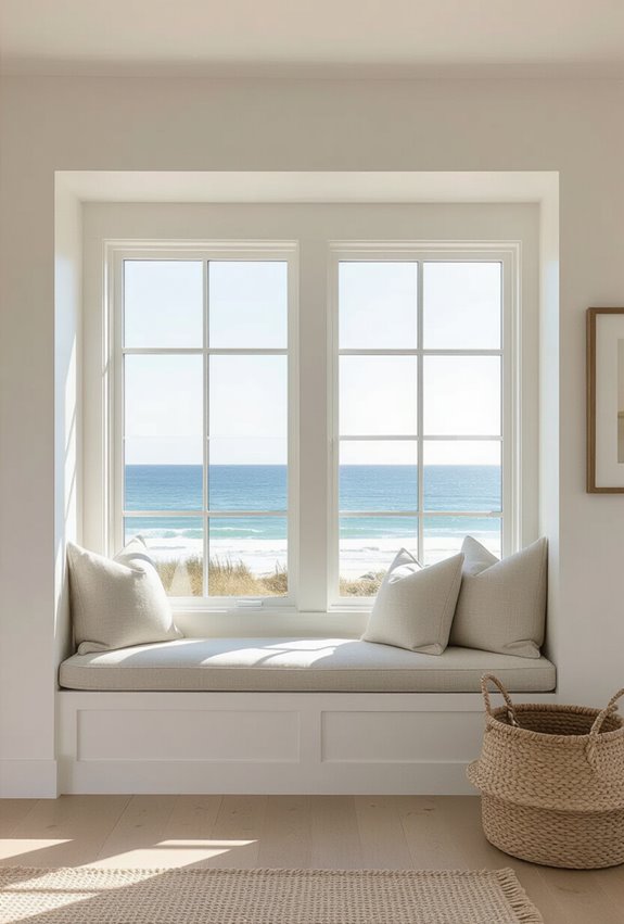 built in coastal window bench