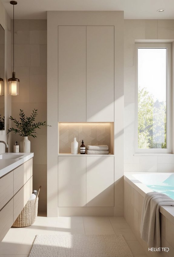 built in concealed storage niches