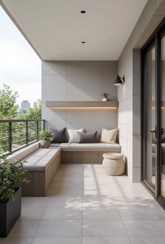 built in hidden storage benches