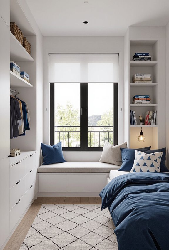 built in seating with storage