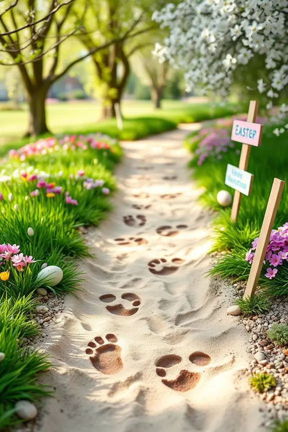 bunny footprint garden pathways