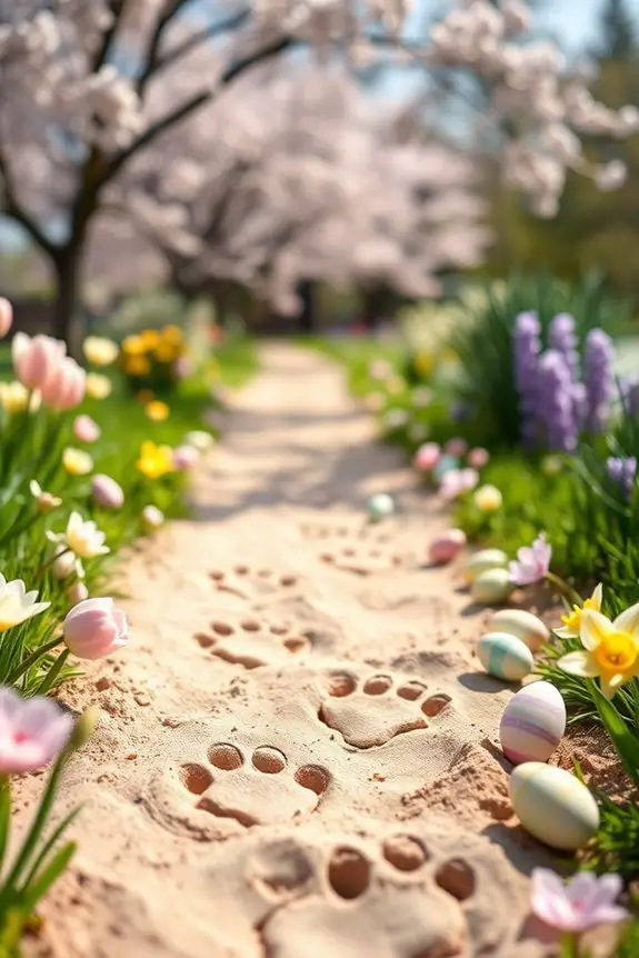 bunny footprints guide celebration