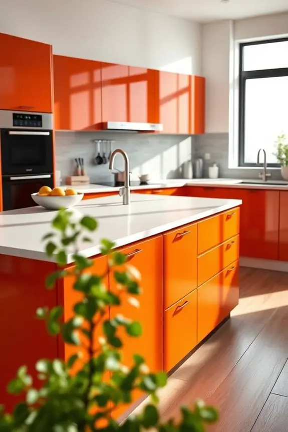 burnt orange kitchen transformation