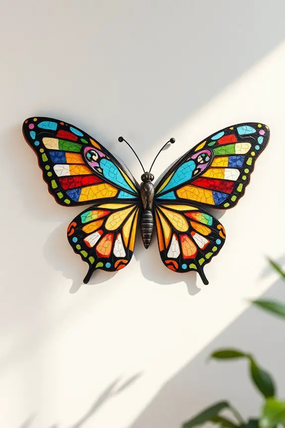 butterfly mosaic art project