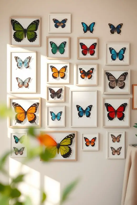 butterfly themed memory collage