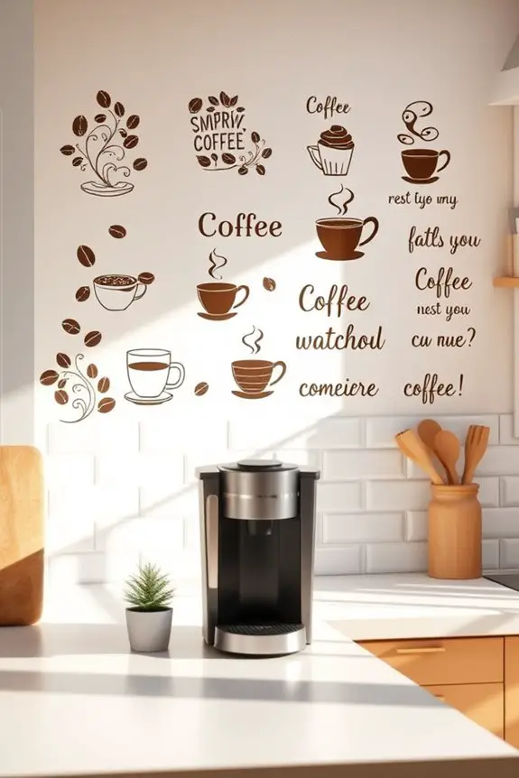 caffeine inspired wall decor