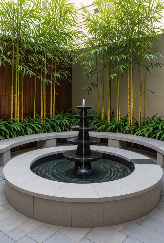 calm meditation garden atmosphere