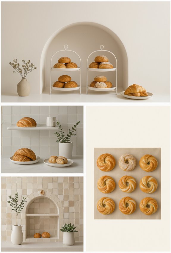 calm monochrome minimalist pastry backdrop