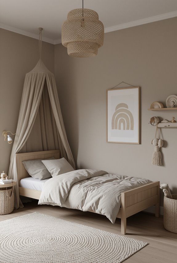 calm neutral shared nursery palette