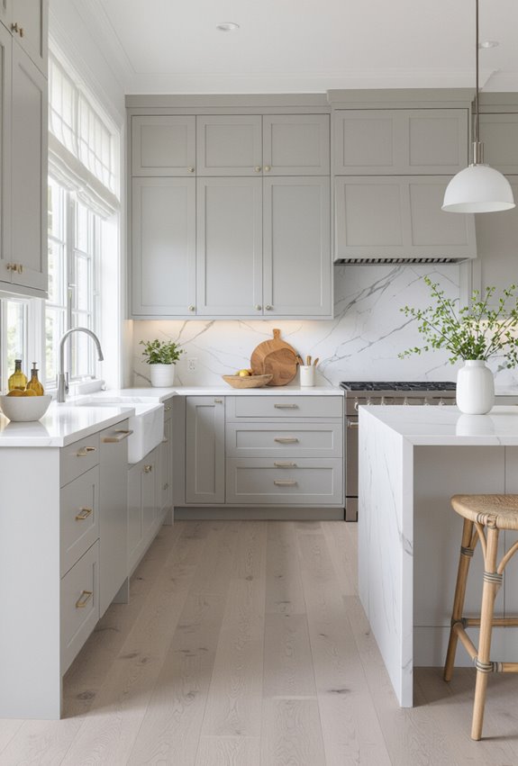 calm scandinavian gray kitchen