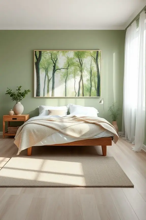 calm watercolor forest landscapes