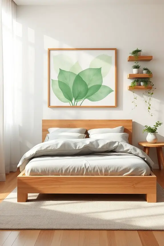 calming green watercolor art