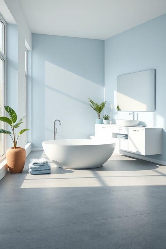 calming grey and blue