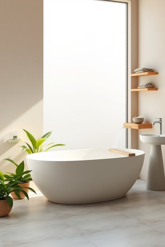 calming minimalist bathroom sanctuary