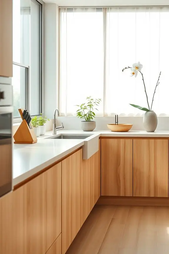 calming minimalist zen kitchen
