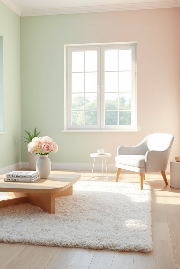 calming pastel wall hues
