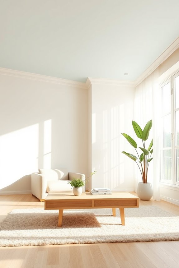 calming powder blue ambiance