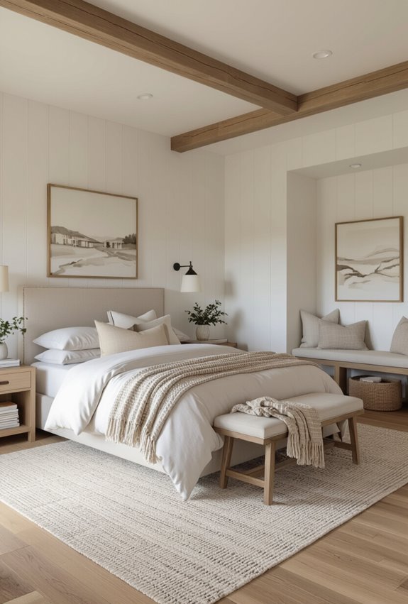 calmly zoned master suite