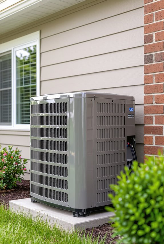 camouflaged hvac siding matching paint