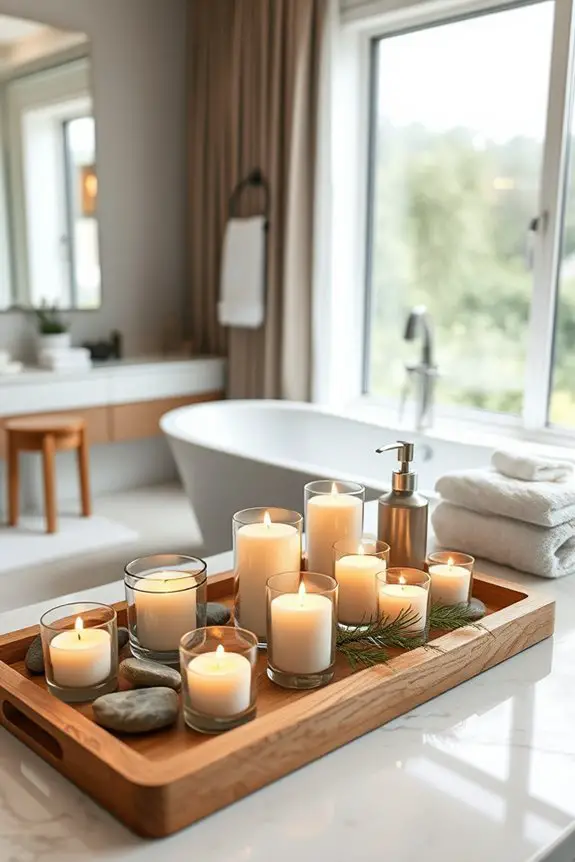 candle arrangements for relaxation