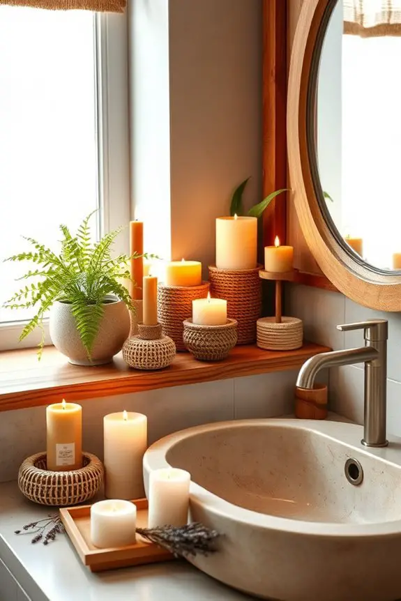 candle displays for relaxation