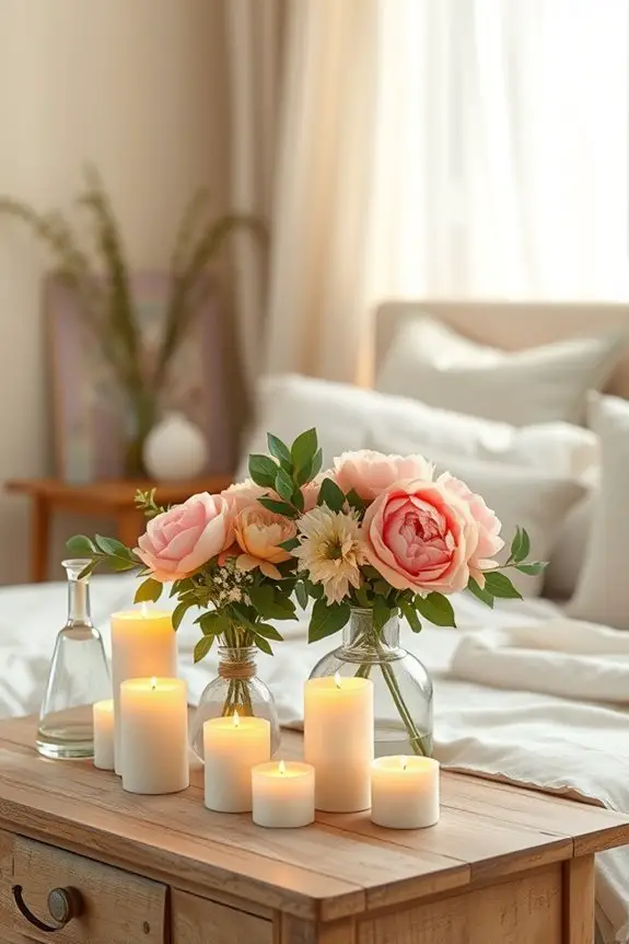 candle flower harmony for ambiance