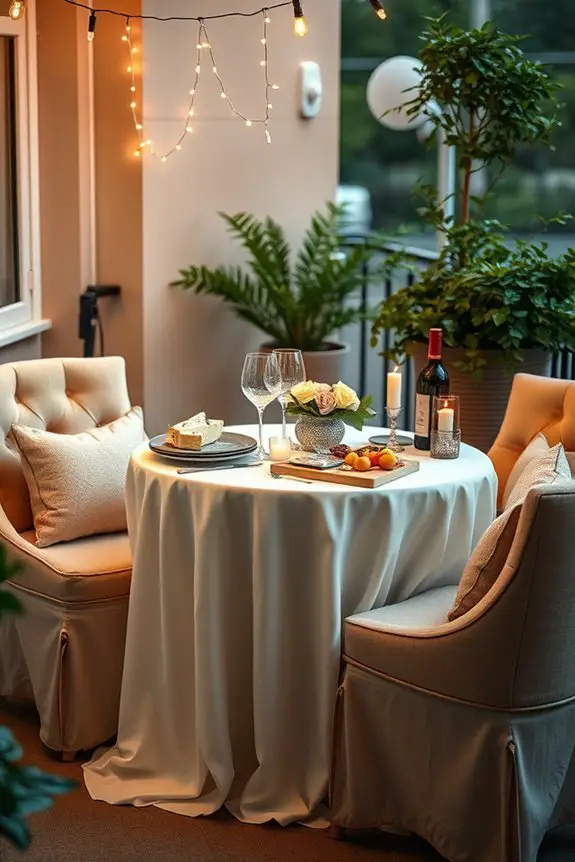 candlelit balcony romance evening