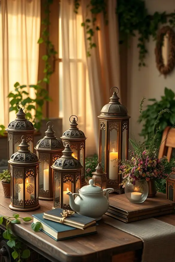 candlelit lanterns for ambiance