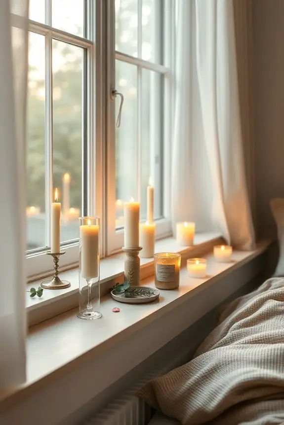 candlelit window sill safety