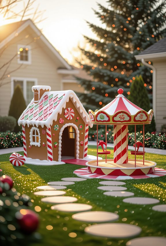 candy themed outdoor play area