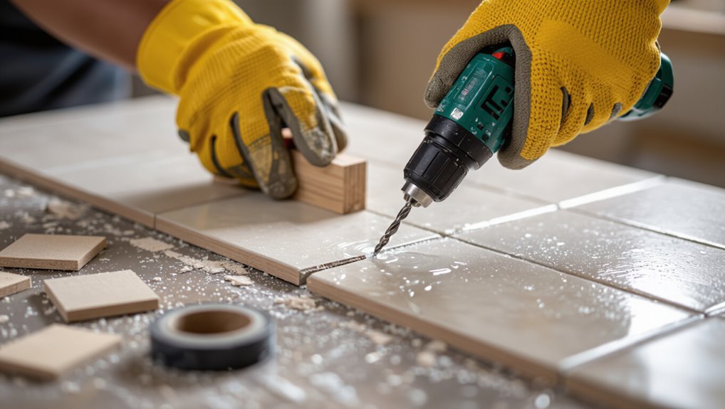careful edge drilling techniques