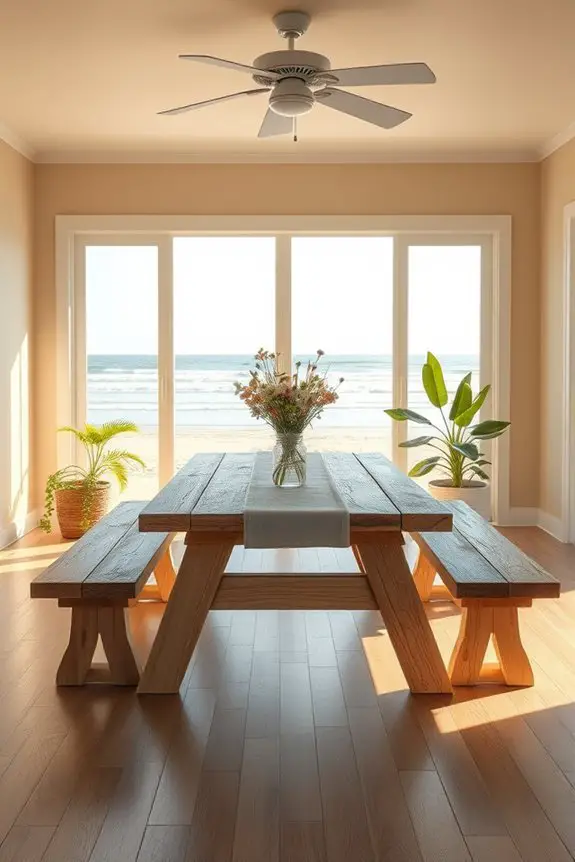 casual beach house dining