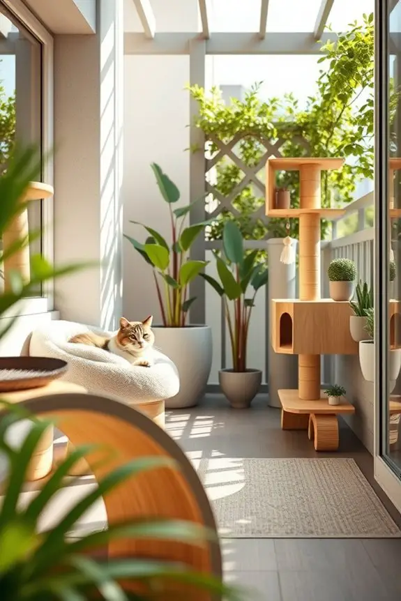 cat friendly balcony furniture solutions