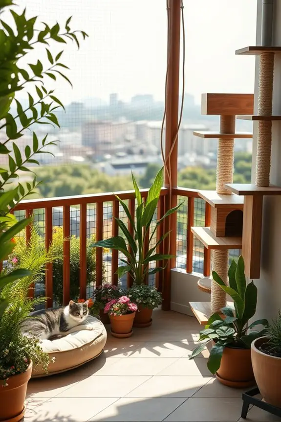 cat friendly balcony retreat