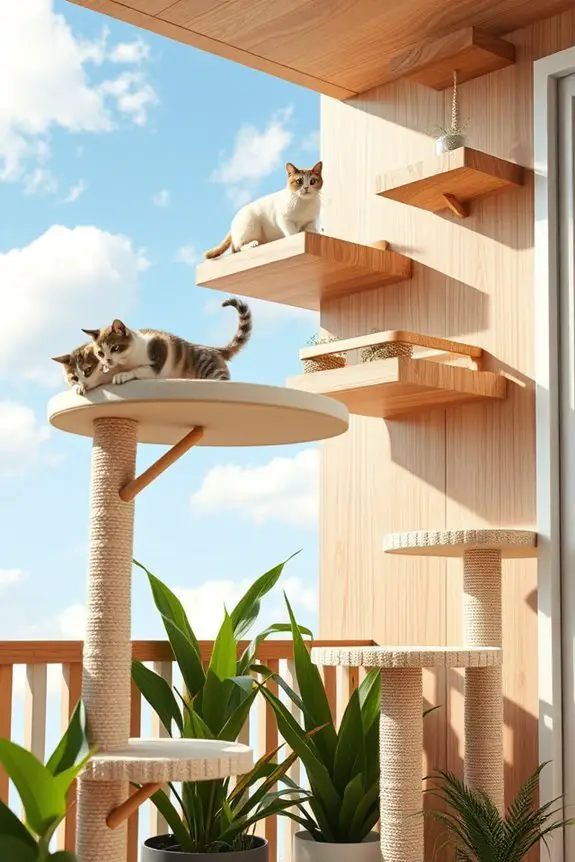 cat friendly climbing structures