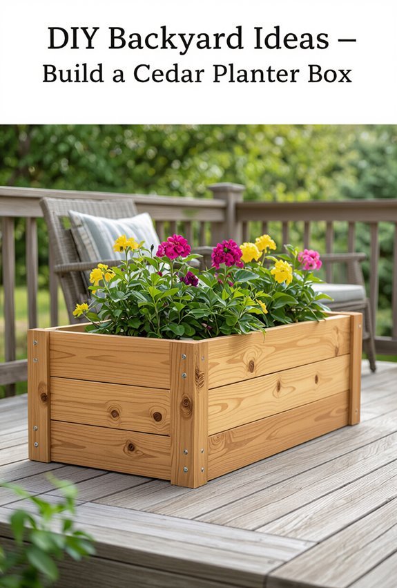 cedar planter box construction