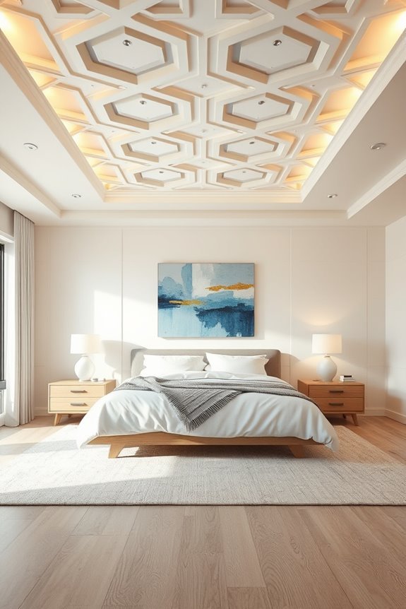 ceiling artistry enhances ambiance
