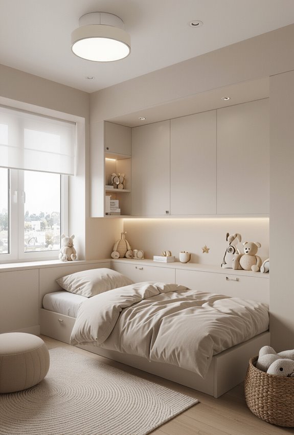 ceiling bulkhead hidden storage