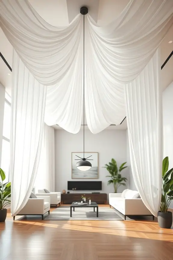 ceiling fabric decoration techniques
