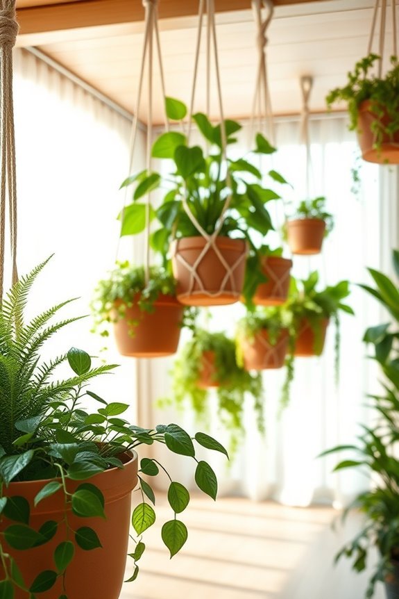 ceiling planters for indoor gardening