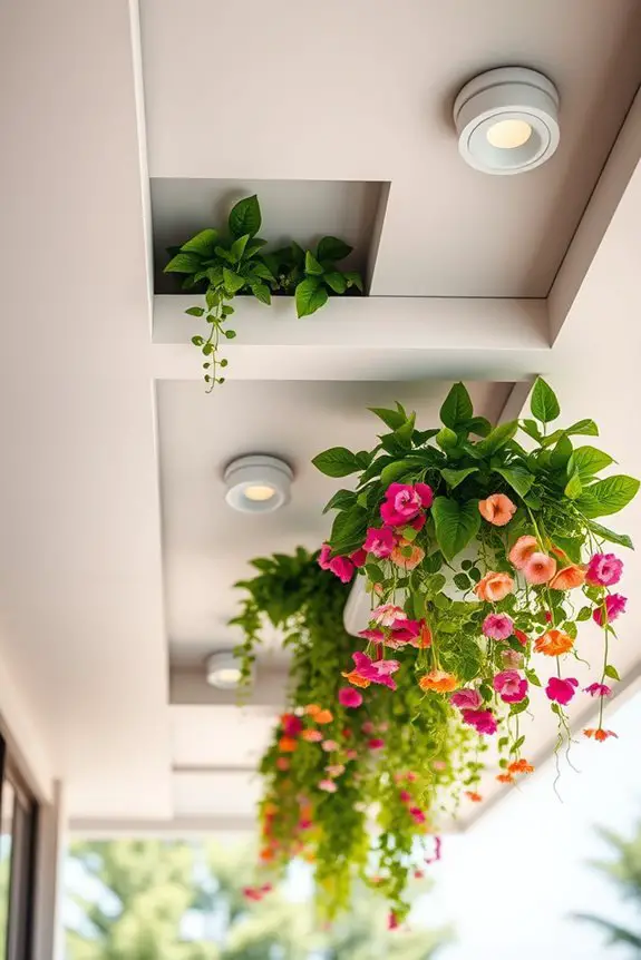 ceiling planters with lighting