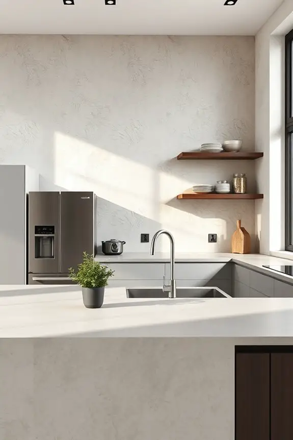cement plaster kitchen transformation