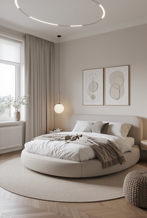 center aligned bed for flow