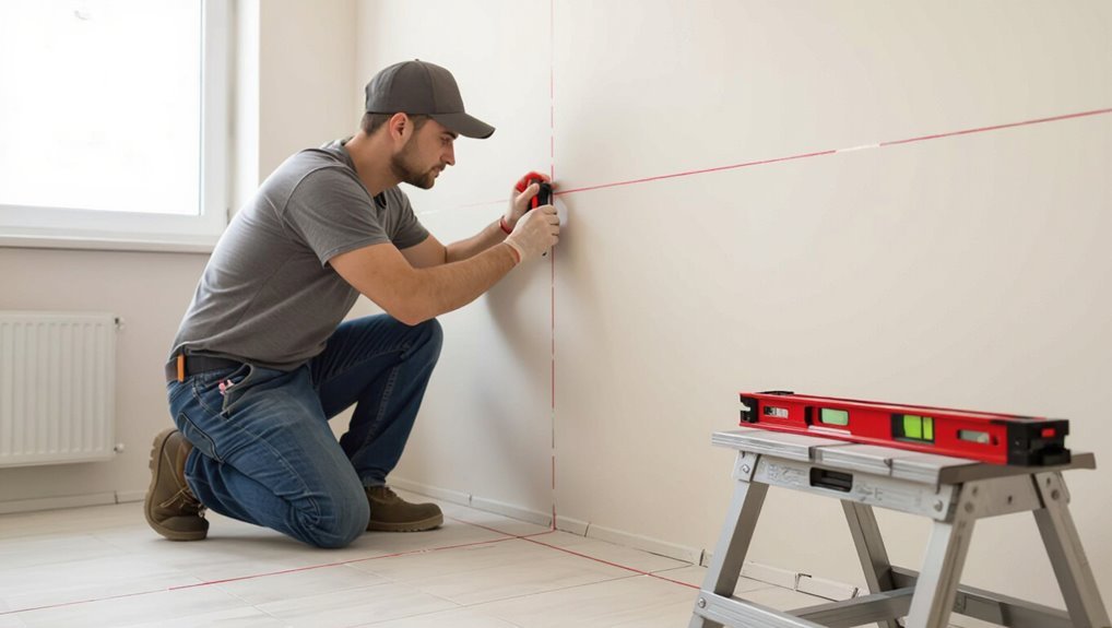 center line tile layout