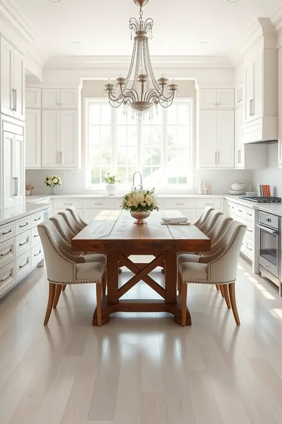 centerpiece table enhances kitchen