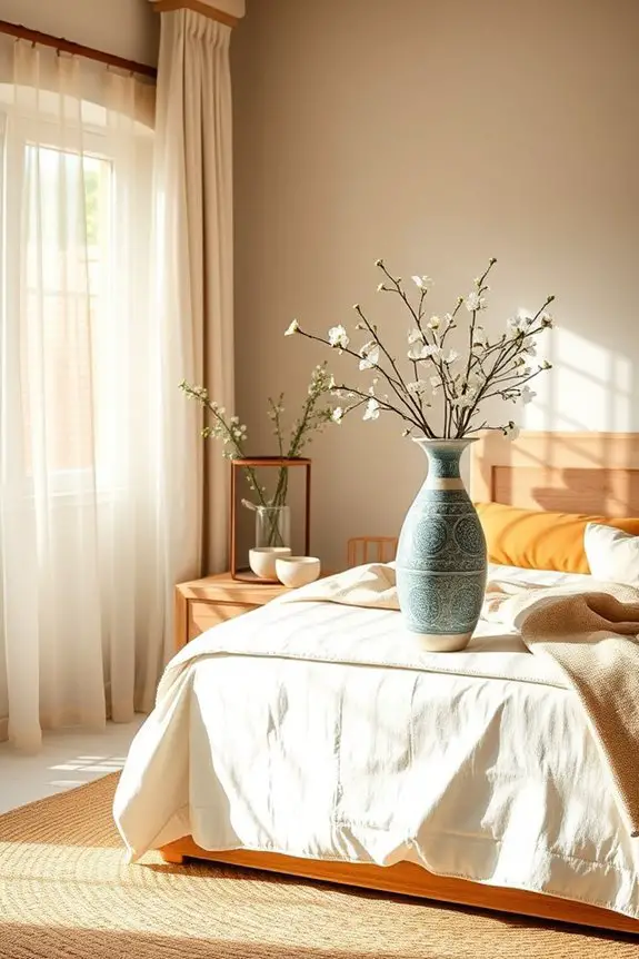 ceramic accents enhance decor